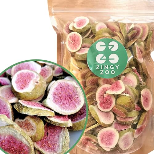 Higo Deshidratado Liofilizado | XXL 500g Natural Frutas Deshidratadas Higo Tinto Green Red Figs | Freeze Dried Fruit Fig Slices Chips | Fruta Deshidratada | Gefriergetrocknete Feige ZingyZoo