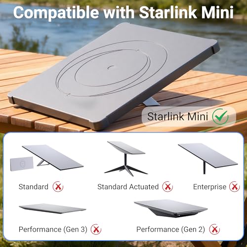 Image of DAIERTEK Starlink Mini Protective Cover Case, Starlink Mini Accessories Silicone Protective Case Satellite Dish Waterproof & Anti-Scratch Cover Perfect for Outdoor Travel RV /Camping(Grey)