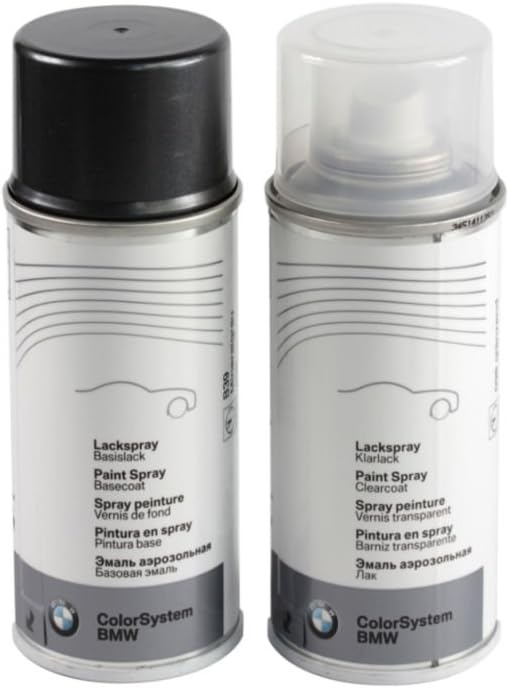 BMW Spray Paint Set, 2 x 150ml, Space Grey Metallic, A52, Genuine, Gloss Finish, Indoor Use, for Plastic, Adults