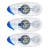 トンボ鉛筆 テープのり 強粘着 PiT パワーエッグ (使い切りタイプ) 6mm×6ｍ 3個 HPA-313 (PN-EP×3)