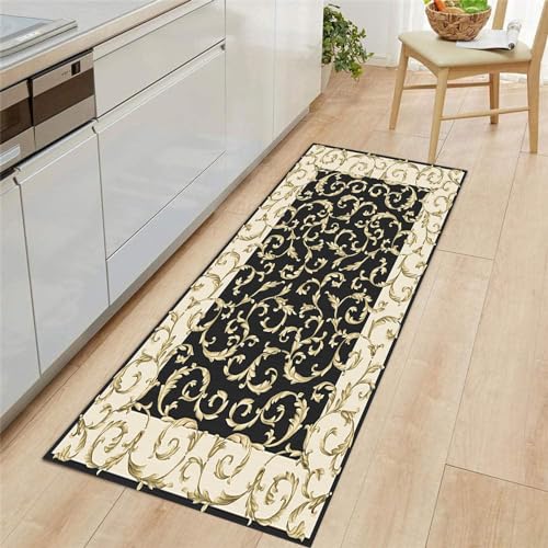 Felpudo Grande de 60 x 270 cm con Base de Goma Antideslizante y Lavable para Pasillo, Modelo D 4