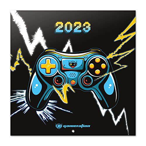 Grupo Erik, Calendario gameration 2023, Calendario 2023 pared con certificado FSC, Calendario mensual, 30x30 cm, CP23031