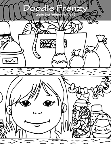 Doodle Frenzy Coloring Book for Grown-Ups 1, 2 & 3