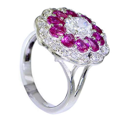 Bague de fiançailles en argent et zirconium rose, le cadeau idéal pour femme