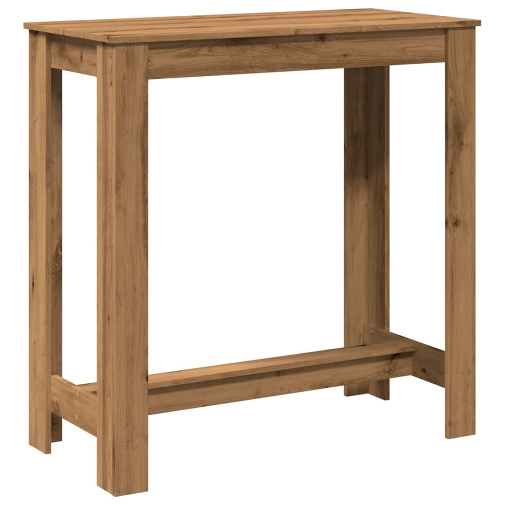 LAPOOH Mesa Alta Bar Madera ingeniería Roble artisian 102x50x103,5 cm, Mesa Terraza, Mesa Exterior, Mesa Jardin, Mesas De Terraza Y Jardín854417