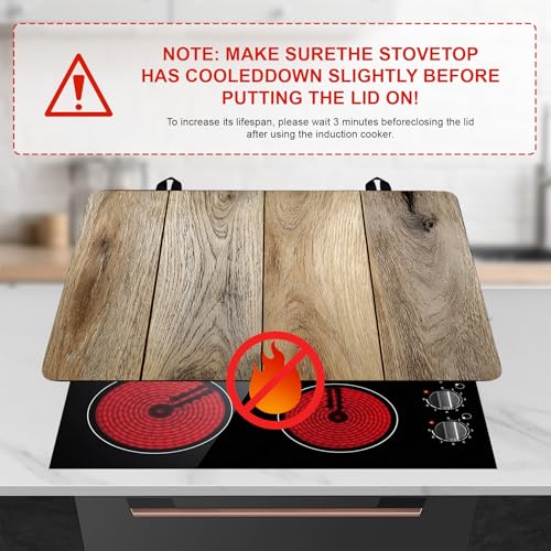 Image of Stove Top Cover for Home Decoration Kitchen Pad Washable Cooktop Covers Countertop Stove Protector Mat for Home Kitchen Cooktops (Wood grain, 28 inchx20 inch)