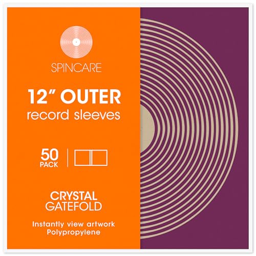 50x 12” GATEFOLD Vinyl LP Schallplatten Hüllen | Crystal Superklares Polypropylen Klappcover Hüllen | Für Single & Doppel LPs | Säurefreie Plastikschutzhüllen