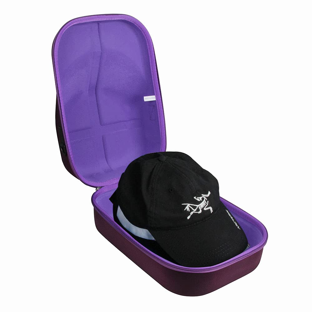 Hermitshell Baseball Hat Case Hard Travel Cap Carrier Case Holder for 6 Caps Hat Bag