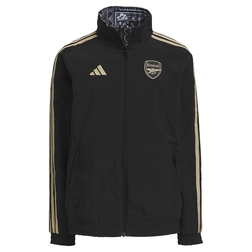 Adidas Boys Black Arsenal X Ian Wright Anthem Jacket 7-8 Years