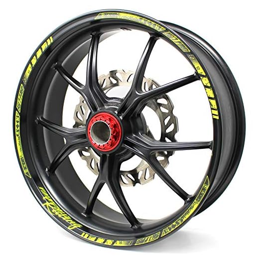 Lot de 18 autocollants pour jante Neon Line Lot complet d'autocollants de jante Finest Folia pour jantes de 17, 16, 18 et 19 pouces