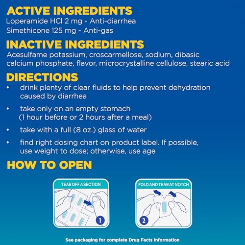 Imodium Multi-Symptom Relief Caplets, Loperamide Hydrochloride & Simethicone Anti-Diarrheal Medicine for Relief of Diarrhea, Gas, Bloating, Cramps & Pressure, HSA/FSA Eligible, 12 ct