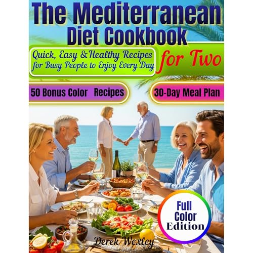The Mediterranean Diet Cookbook for Two Audiolibro Por Derek Wexley arte de portada