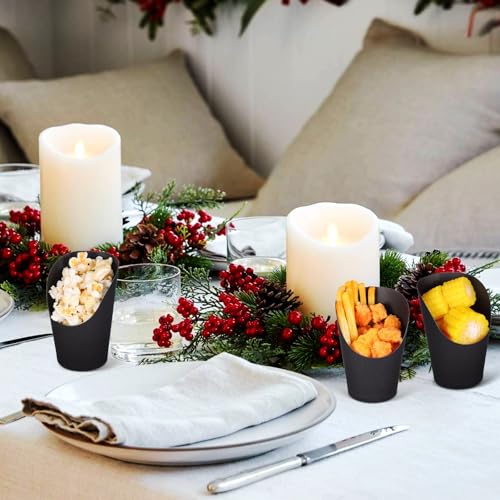 Gobelets en papier noir haut de gamme pour buffet chic - 6
