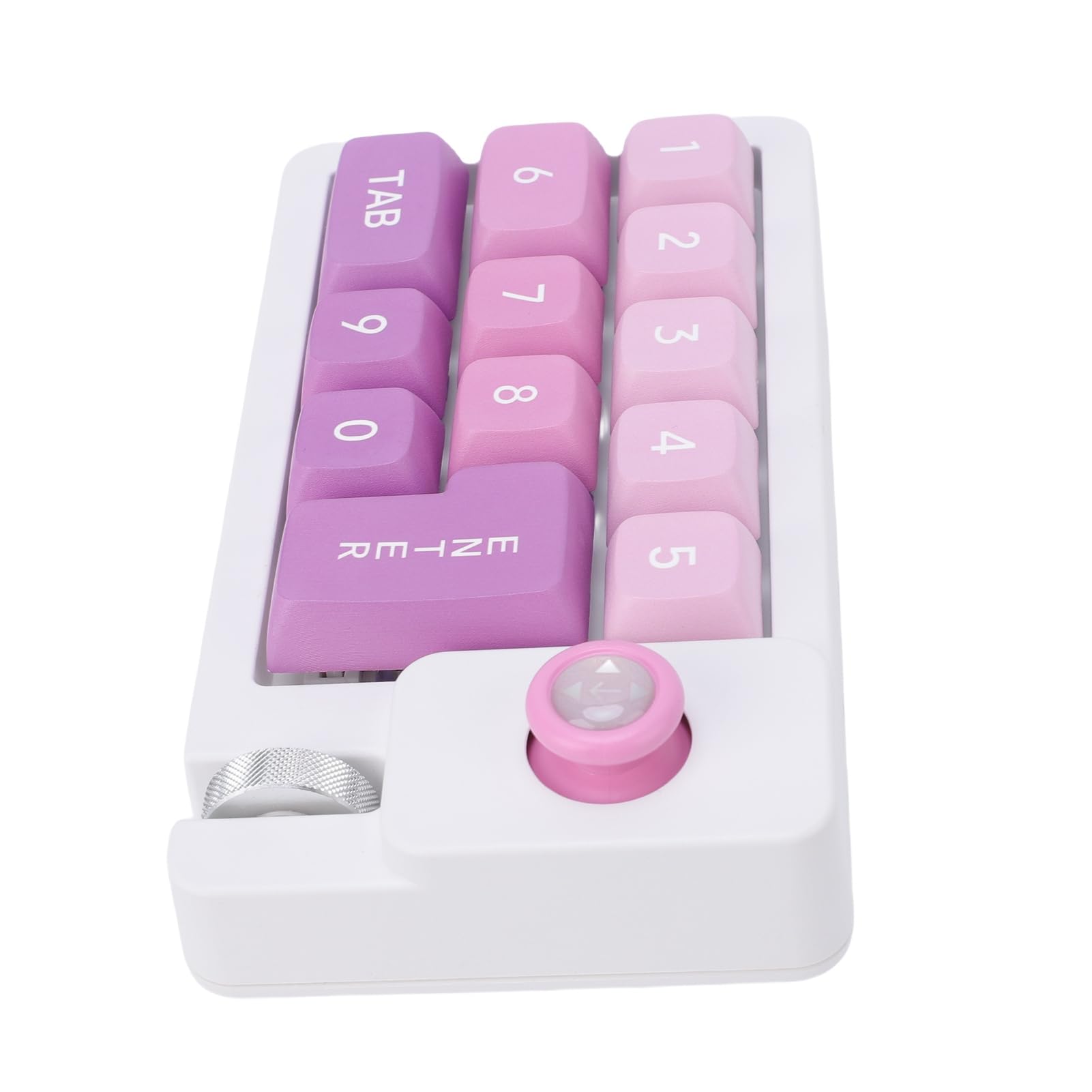Pavé Numérique Mécanique, Clavier Numérique USB Filaire avec Rétroéclairage RVB, 12 Touches Programmables et Molette de Joystick, pour Ordinateur Portable, Jeu et Travail de Bureau (Purple)