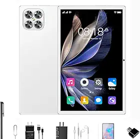 Tablet K11 12 GB de RAM + 512 GB de ROM, tela imersiva de 10,1 polegadas, 16 MP + 32 MP, 5G, Wi-Fi, Bluetooth, Android 13 (branco)