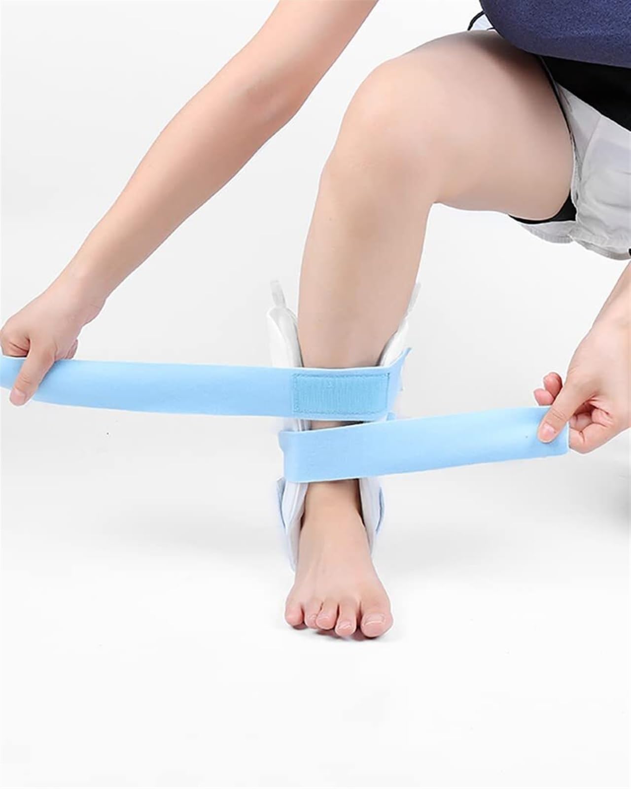 Férula de Tobillo Ajustable de Talla única, ortesis de pie Inflable, estabilizador, Doble Bolsa de Aire, Soporte de varo valgo de Tobillo para Restaurar esguinc