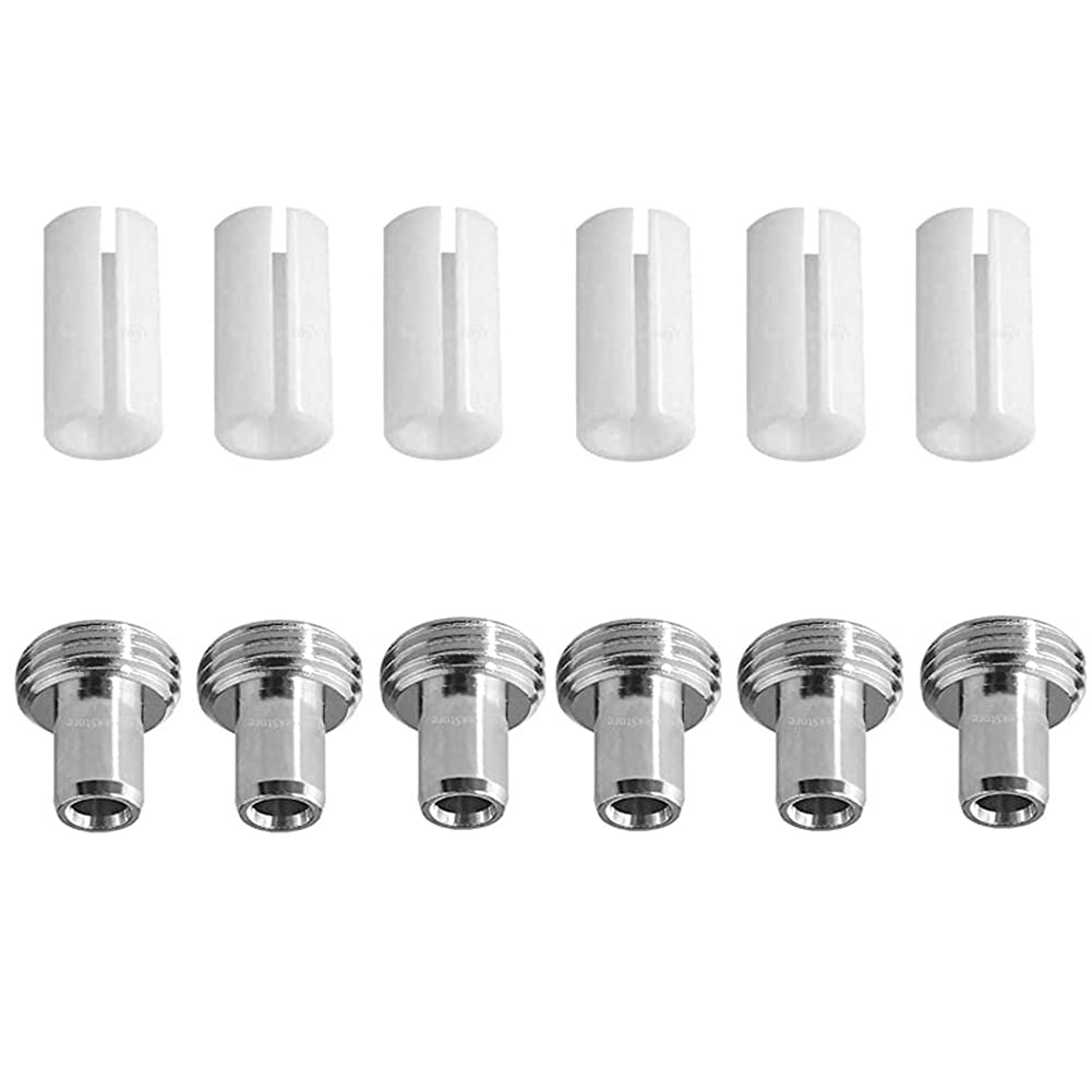 6 serische Schlauchhülsen aus Keramik und Adapter für Kopfstecker aus Metall, 6 Stück, für optische Faserfehlerfinder