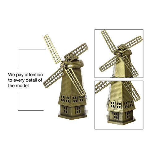 Estatua Decorativa de Molinos de Viento de Metal ZOVIE miniatura 3