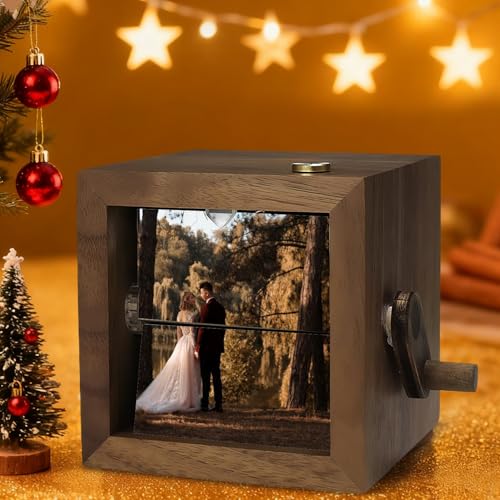 Flipbook mecánico único personalizado con animación de luz, caja de manivela de fotos personalizada con imagen personalizada, regalo personalizado para papá, día del padre, jubilación
