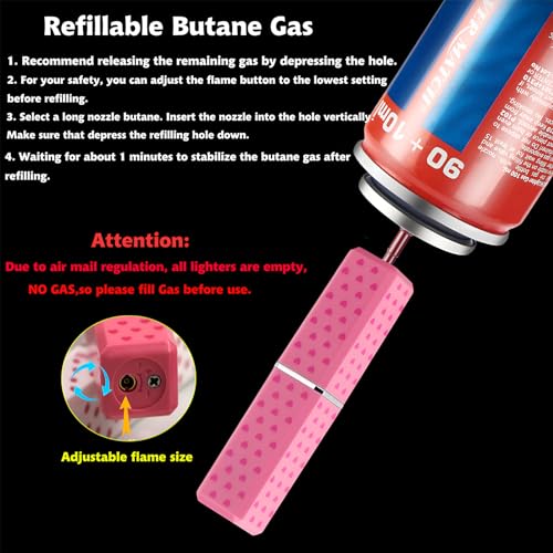 Encendedor Labial Cute Lipstick, Pack de 2, Recargable, Rojo miniatura 3