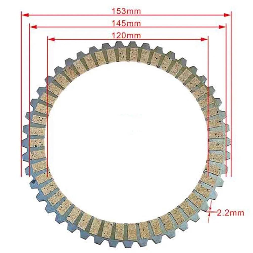 Moto d'embrayage Disques pour moto, 8 pièces