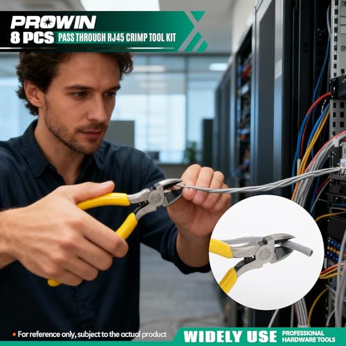 Prowin Pass Through RJ45 Crimper Kit with Cable Tester - image 7