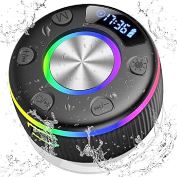Cassa Doccia Bluetooth 5.3, IP7 Impermeabile Cassa Bluetooth Doccia con Luce RGB Ventosa, 360° Stereo Speaker Bluetooth 8 Ore Chiamata Vivavoce, Altoparlante Doccia per Bagno Piscina Viaggi, Tipo-C: vedi il prezzo e le caratteristiche Foto di Cassa Doccia Bluetooth 5.3, IP7 Impermeabile Cassa Bluetooth Doccia con Luce RGB Ventosa, 360° Stereo Speaker Bluetooth 8 Ore Chiamata Vivavoce, Altoparlante Doccia per Bagno Piscina Viaggi, Tipo-C