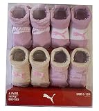 PUMA Baby Girl’s 4 pair Premium Infant Booties Socks Size 0-12M Gift Box
