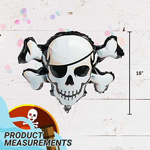 Fun Express Pirate Mylar Balloon Set | 3 Count | Great For Party Decor, Themed Birthday, Halloween Party #TOP3