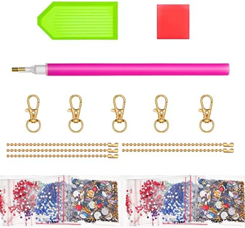 5 Pièces DIY Peinture Diamant Portes-Clés pour Décoration