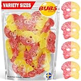 Bubs Swedish Candy - Giant Sour Skulls, 1 Pound Sour Jelly Candy, Available In Sizes 1 Lb, 1.5 Lb, And 2 Lb - Packed in a Pickmix Candy Sweden Bag