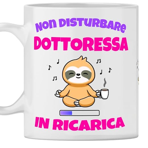 TeeDesign Tazza Dottoressa, Idea Regalo di compleanno o natale per lei, Tazza per regali divertenti, Gadget, Tazze con mestieri da regalare
