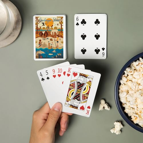 Lantern Press Assateague Island Baraja de 52 cartas poker miniatura 2