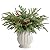Watayo 60 Pcs Christmas Norfolk Pine Branches with Red Berry Stems- 14" Artificial Greenery Norfolk Pine Stems Sprigs- Fake Foliage Pine Needles Picks for DIY Craft Garland Home Decoration