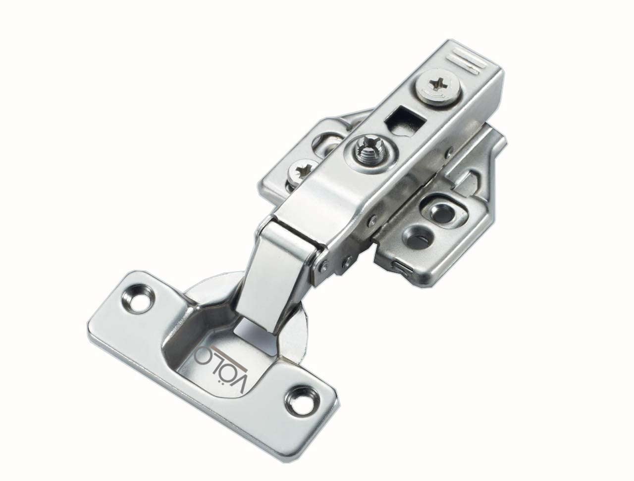 VOLOEuropean Style Steel 3D Clip-on Soft Close Concealed Cabinet Hinges, 0 Crank- Full Overlay