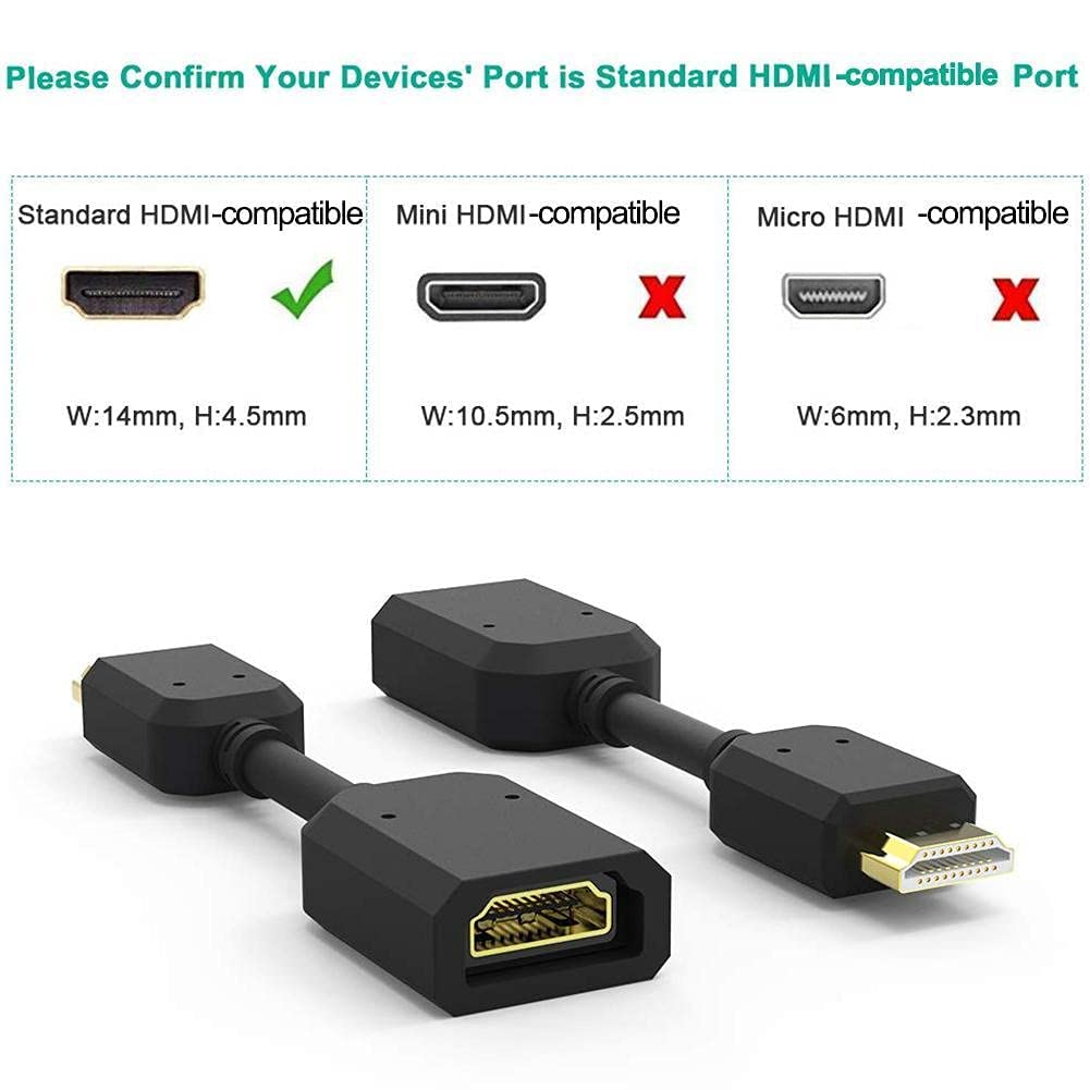 3 Cavi HDMI Prolunga Maschio-femmina 4K – Supporto 4K 60Hz, 3D, UHD, Per PS5/PS4/PC