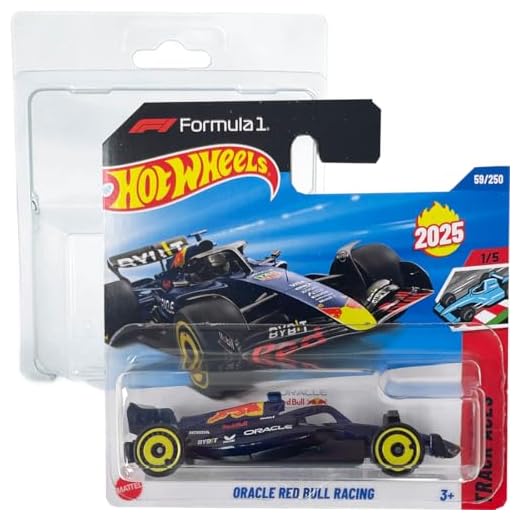 Hot Wheels Oracle Red Bull Racing HW Race Day 1/5 (59/250) HYW10 Short Card 2025 + Protector Short Card