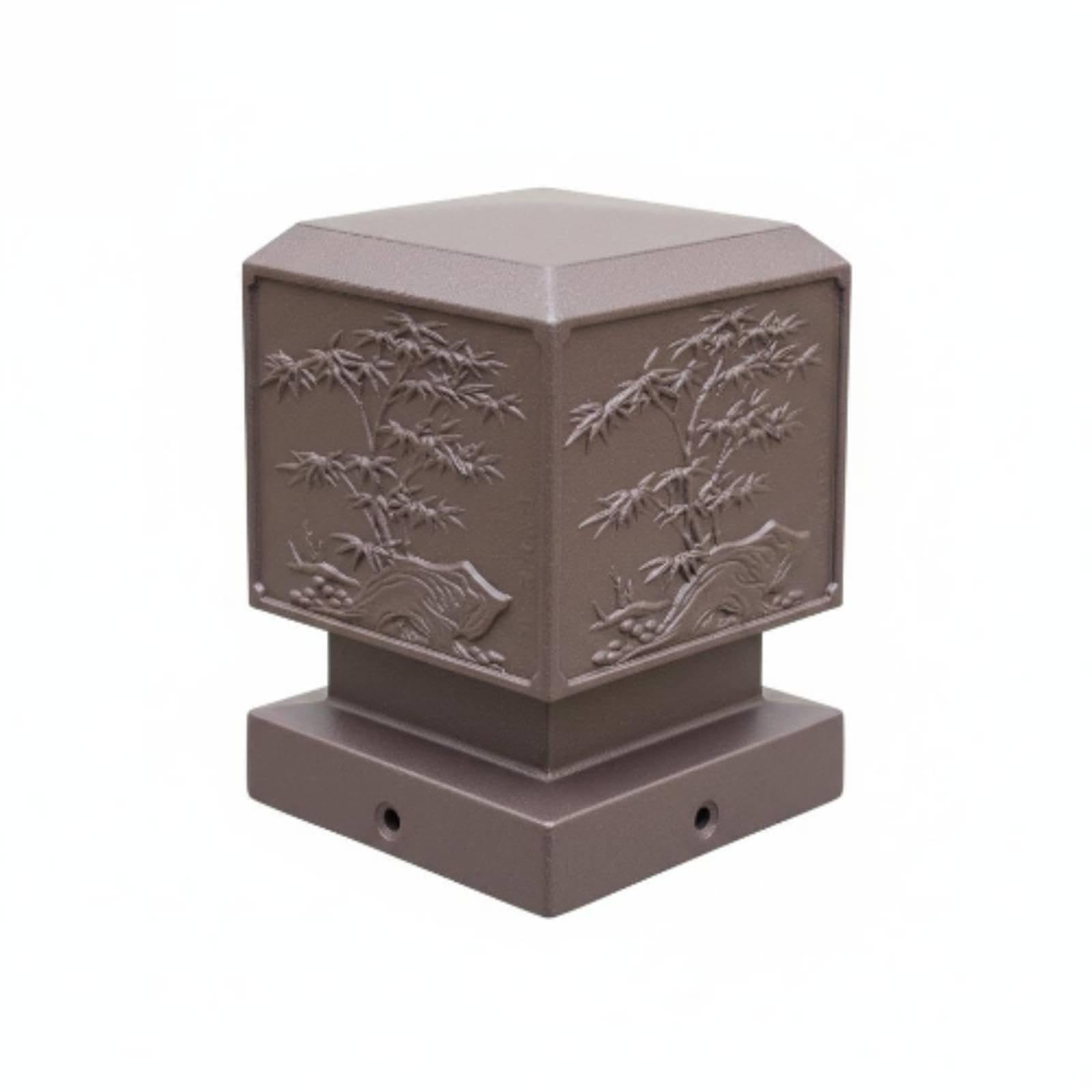 Pillar Cap Aluminum Pillar Cap Low Maintenance Square Pillar Top Cover for Courtyard, Garden Brown Four Gentlemen|Home & Garden|Yard Garden & Outdoor Living|Outdoor Lighting-image-9