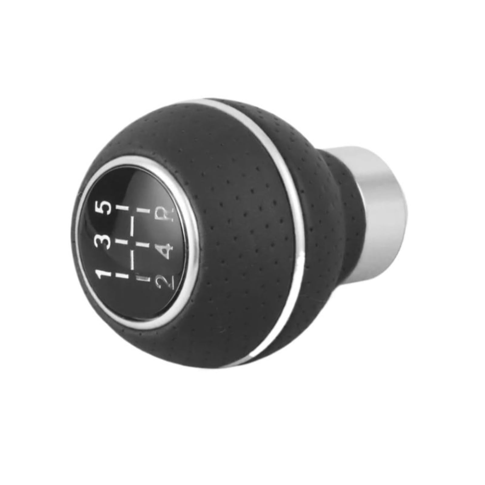 Glblpexelr Silver For Universal Gear Shift Knob Leather/Aluminum Performance