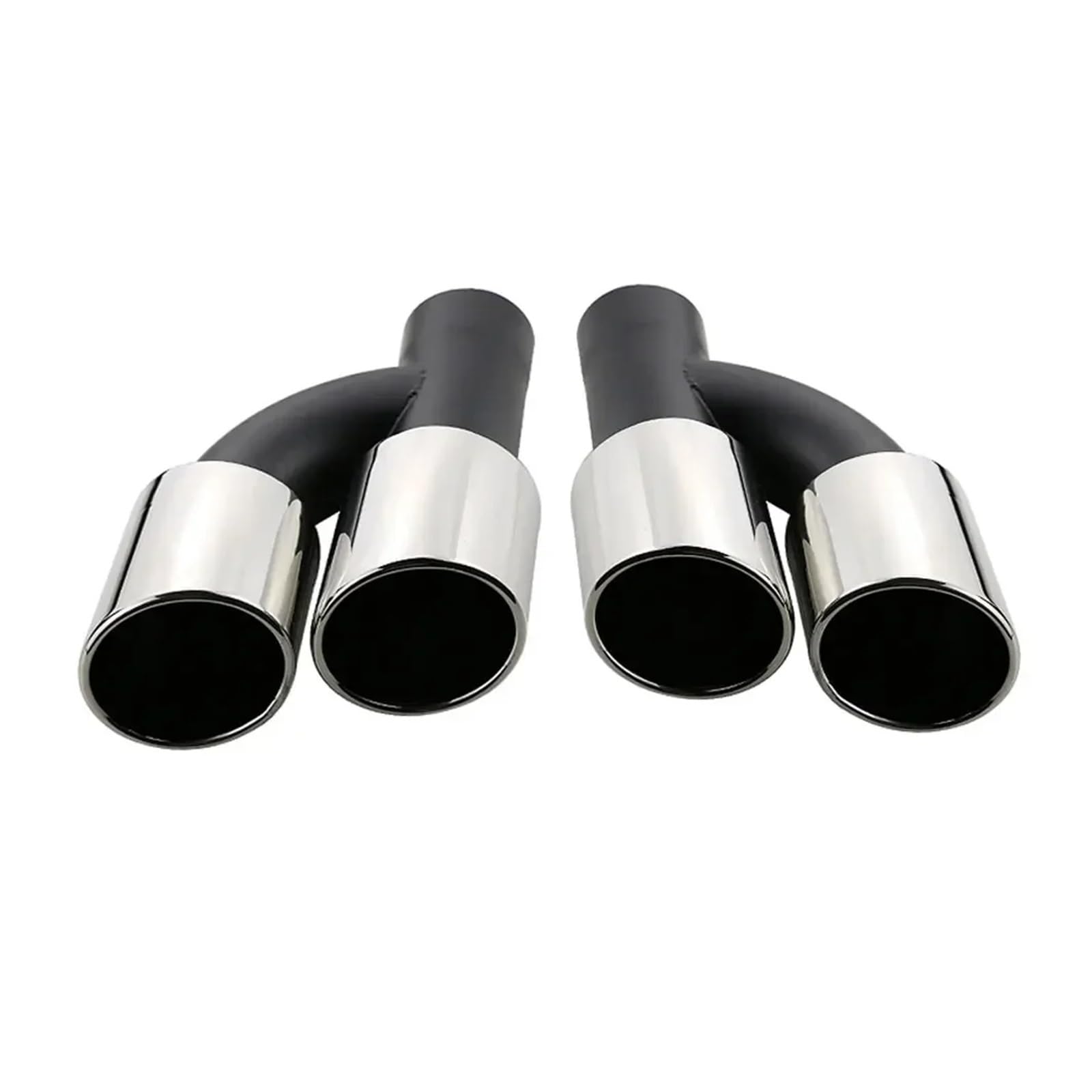 Silenziatore Auto 1 Tubo Di Scarico Per Auto Terminale Di Scarico Doppio In Acciaio Inossidabile Terminale Scarico Per Marmitta Automatica Copertura Tubo Scarico