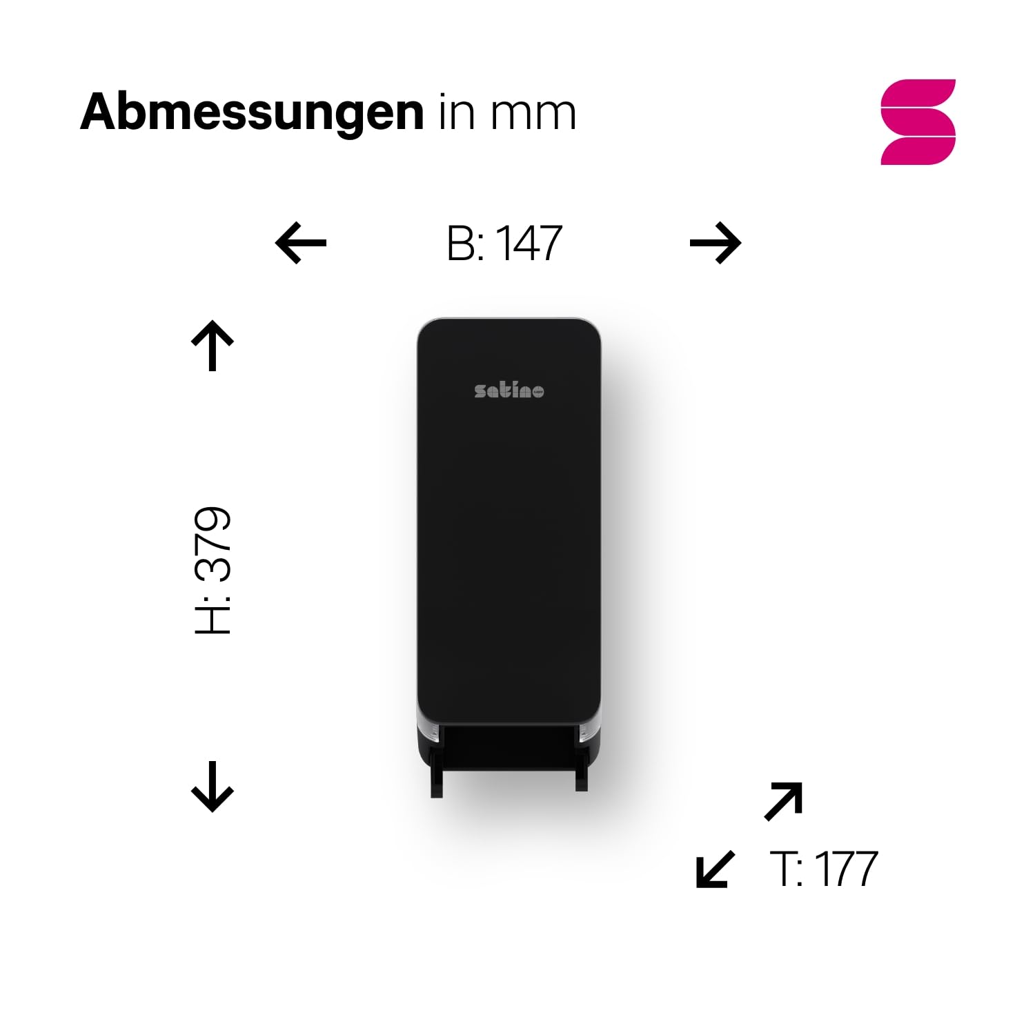 HYGINITY Toilettenpapier Spender – Doppelrollenspender - Made in Germany – Toilettenpapierspender mit Füllstandsanzeige - für Gewerbe & Industrie - schwarz - für JT3 Toilettenpapier
