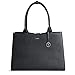 Produktbild Socha Laptoptasche Damen/Businesstasche Frauen/Aktentasche mit Tragegurt - Elegant - Extra leichte Synthetik - Straight Line Black - 15.6 Zoll Schwarz