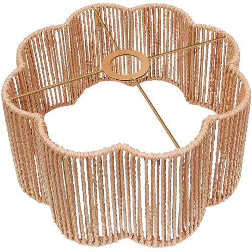 Image of Hanging Light Lamp Shades Boho Rattan Lamp Shades, Woven LampShades for Floor Lamps Rattan Pendant Lights Boho Light Lamp, Table Lamps, Plug in Pendant Light Hanging Lamp