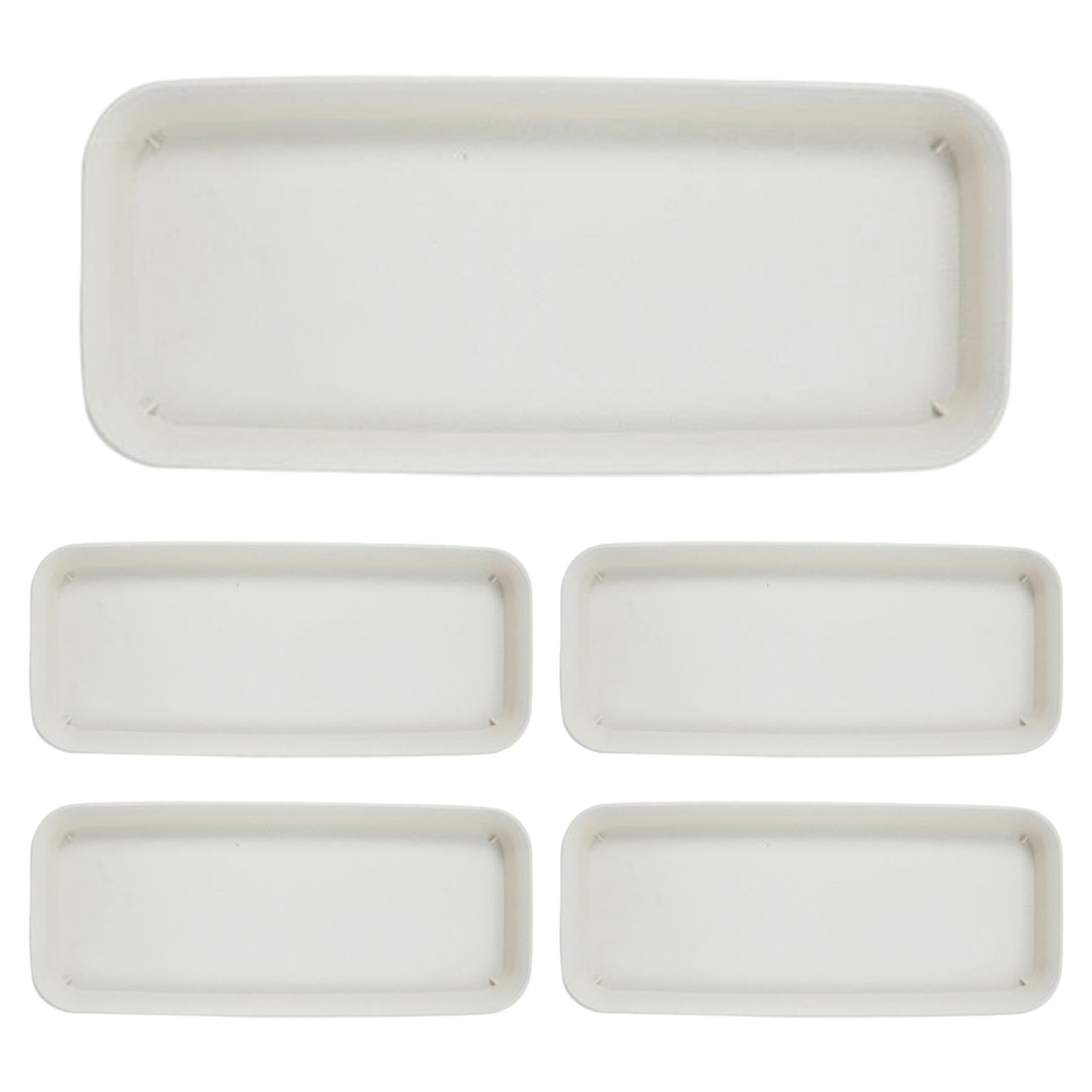 Soucoupe rectangulaire en plastique pour plantes intérieur et semis sur étagère