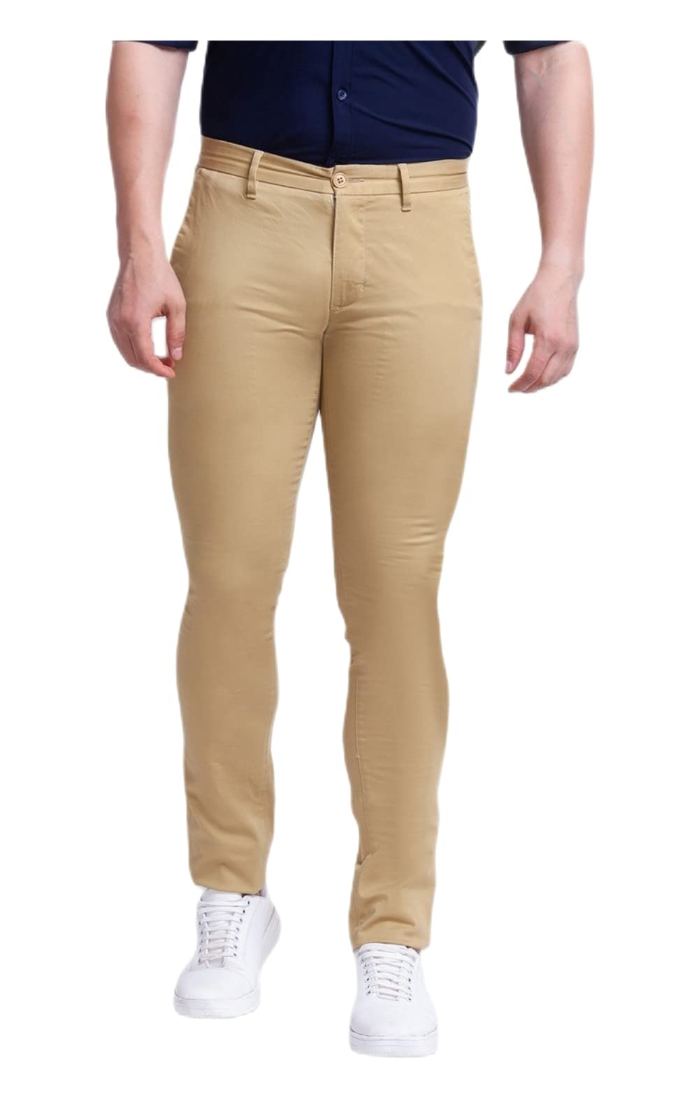 parx Men's Regular Fit Cotton Casual Pant (XMTS03337H5_Beige)-picture-10