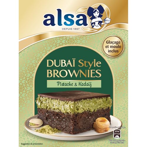 ALSA Dubai Style Brownies Pistache Kadaïf gâteau chocolat croustillant 260g