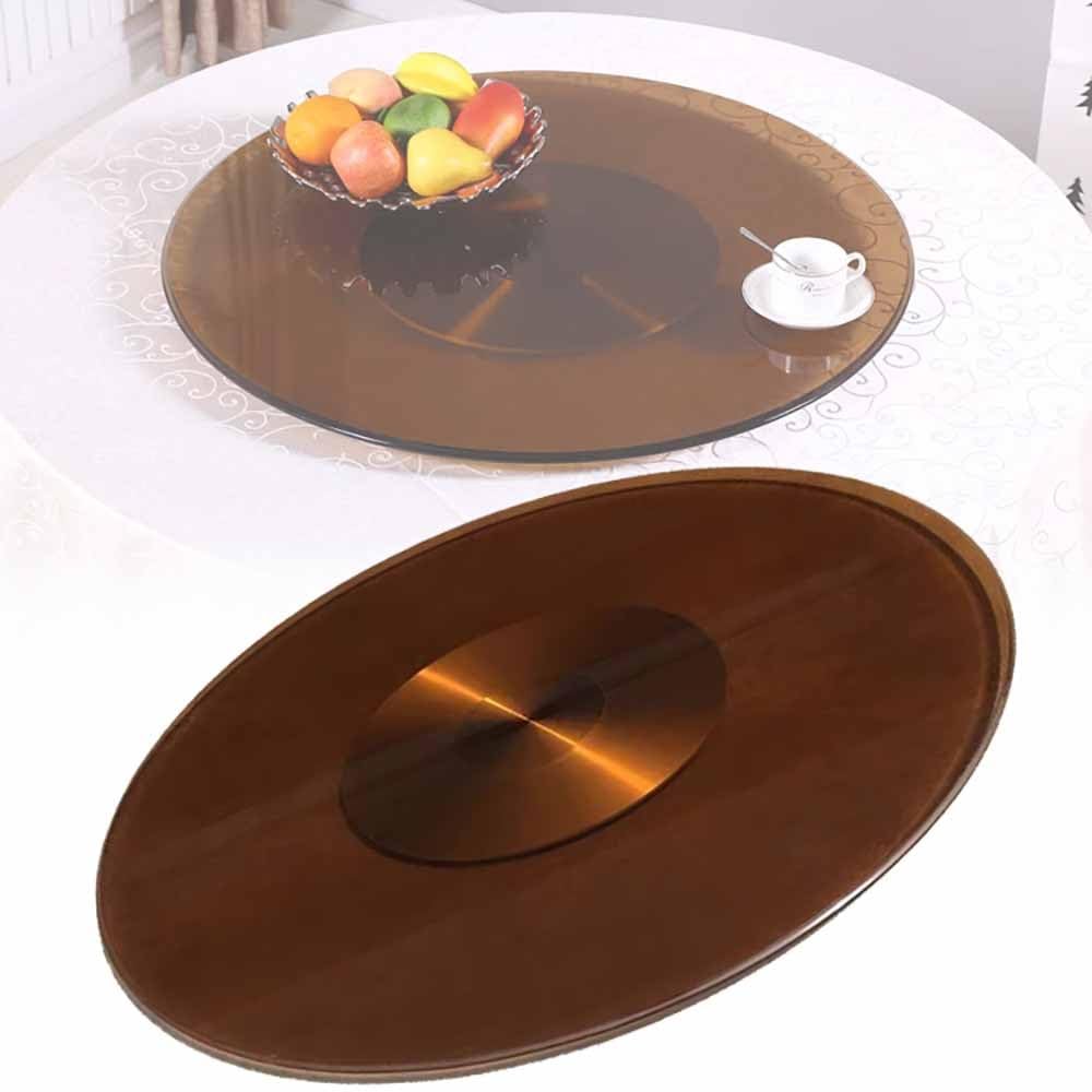 Bandeja giratoria para servir, centro de mesa redonda de vidrio templado resistente, diseño antideslizante para compartir fácilmente los alimentos