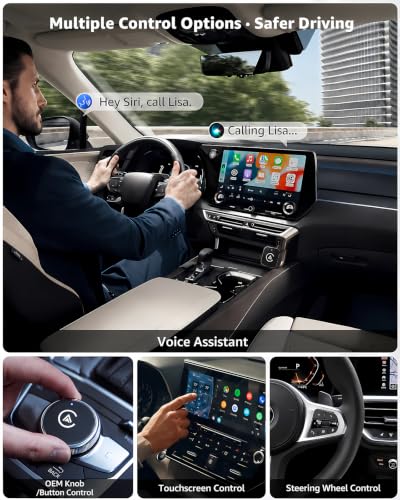 Image of Wireless CarPlay Adapter & Android Auto Adapter, 2-in-1 Mini Dongle, Wired to Wireless, Plug & Play, Fast Auto Reconnect, Stable Low-Latency Connection, for iPhone & Android, Cars 2016+, Black