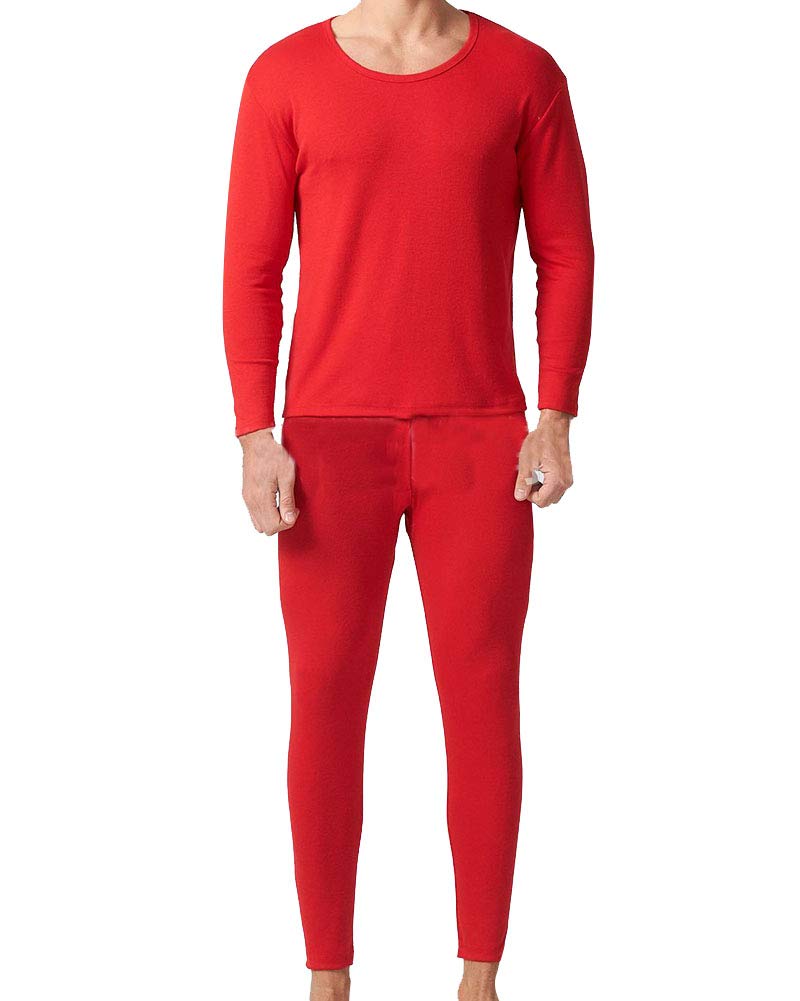 Uomo Termico Set di Biancheria Intima Velluto d'oro Foderato in Pile Inverno Caldo Girocollo Maglietta a Manica Lunga Top e Pantaloni Leggings Bottom Lunghi Plus Size