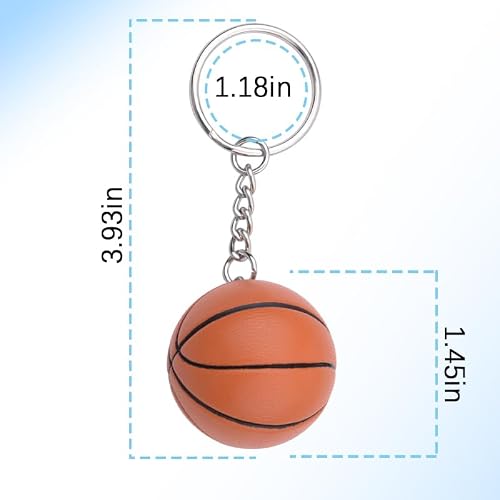 Basketball Keychain Gifts for Basketball Coach Basketball Lover Basketball Party Favors for Boys Girls Basketball Accessories for Men Women Birthday Gifts for Daughter Son - Thumbnail 6